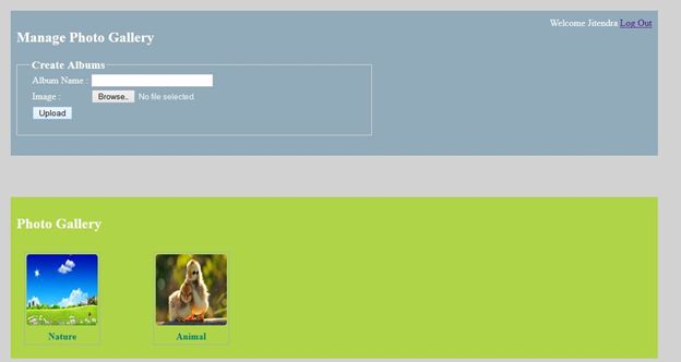 manage photo gallery